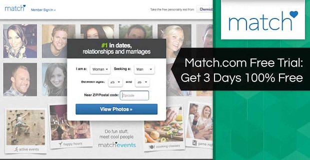 Match.com Kostenlose Testversion - 3 Tage 100% kostenlos